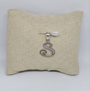 925 Solid Sterling Silver "S" Letter Pendant